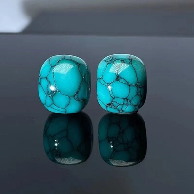 湖北十堰天然绿松石老型散珠配珠