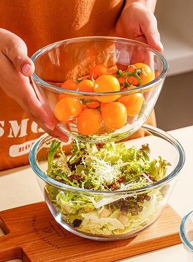 High temperature resistant glass bowl large salad bowl玻璃碗