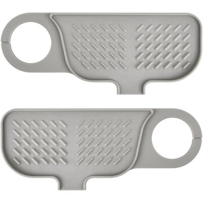 Silicone Tap Drain Mat, Tap Sink Splash Guard, 360° Rotatin