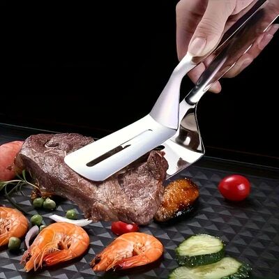 10-Inch Stainless Steel Steak Tongs: Multi-Purpose Food Clip