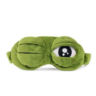 Cute Frog Pepe Mask Sleep Plush Eye Super Tra Soft Blindfold