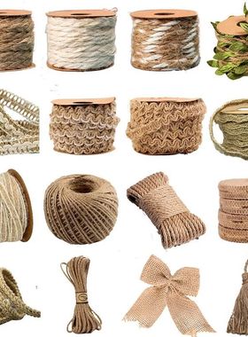 5M Natural Vintage Jute Cord String Gift Wrapping Ribbon