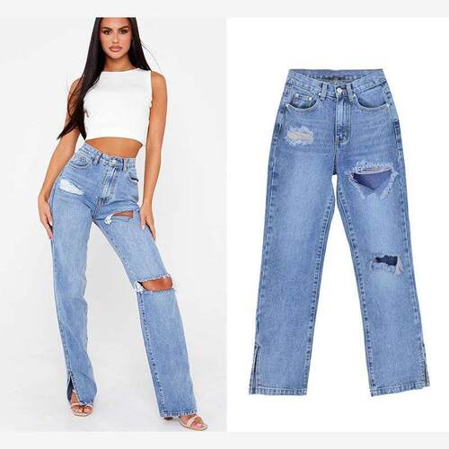 womenridJeansHight开