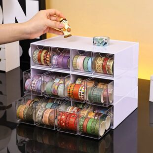 1pc transparent acrylic hand account film storage box drawer