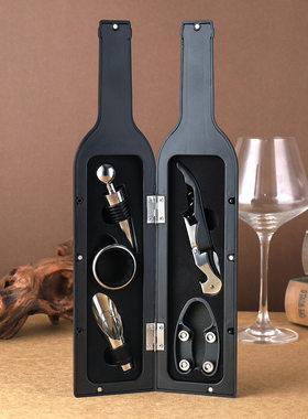 5-piece set of red wine utensils bottle opener wine stopper