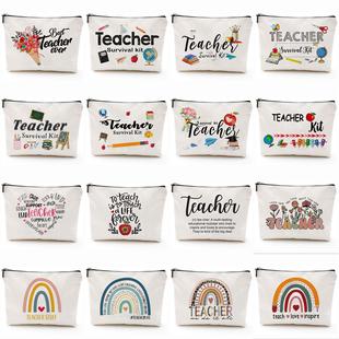 Teacher gift Makeup bag Portable stationery storage bag
