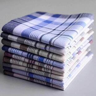 Cotton Men's Handkerchief Square Decorative Suits Grid Hanky