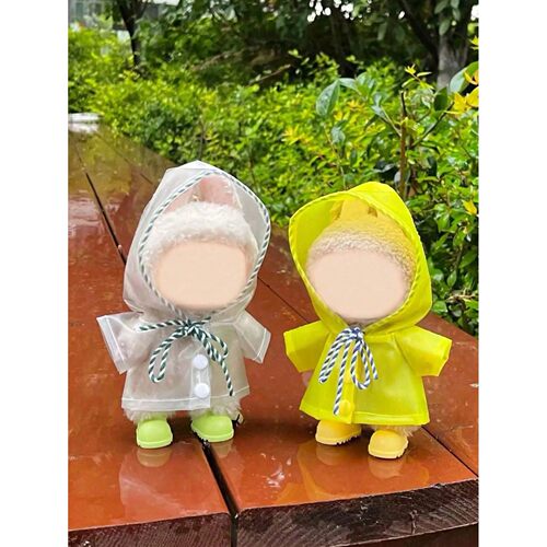 17cm for labubu Raincoat Outfit Set - Waterproof Cape & Boot
