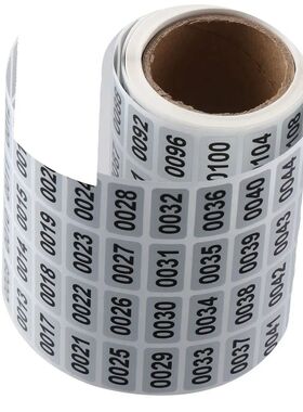 2000PCS Number Stickers Inventory Stickers Asset Tags Consec