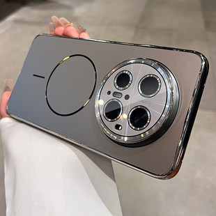 适用华为mate80手机壳幻彩细圈磁吸mate70pro超薄硅胶防摔mate60pro高级感Air男女款 mate70简约镜头全包壳