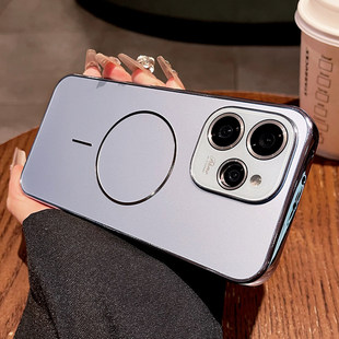 适用OPPOReno15pro手机壳新款 Reno14镭射系细圈磁吸保护套14pro全包镜头高级感13pro细腻手感亚克力外壳