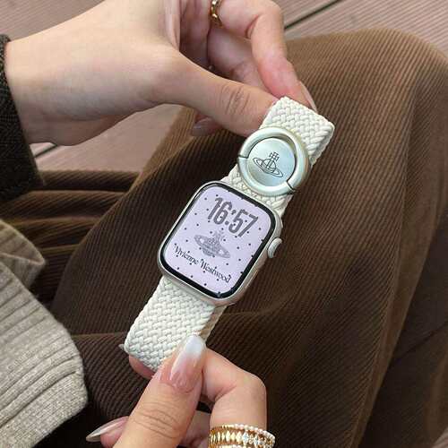 土星磁吸圆扣编织适用华为手环fit5表带fit4pro女fit3腕带运动男