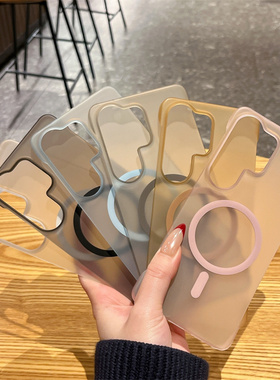 高级感适用三星s26手机s24磨砂肤感s26ultra冰雾s25ultra无边框s22ultra磁吸s25plus散热s23+半包防摔保护套