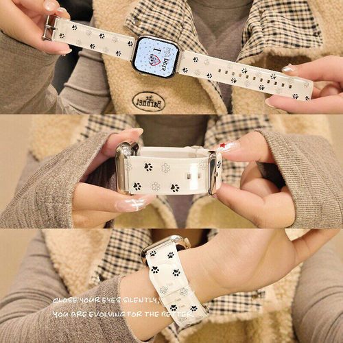 韩系星星冰透硅胶表带适用华为手环fit5表带fit4pro女fit3运动女