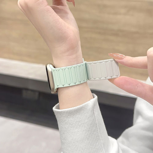 张婧仪同款适用华为fit5/4pro表带fit3硅胶磁吸运动拼色替换腕带