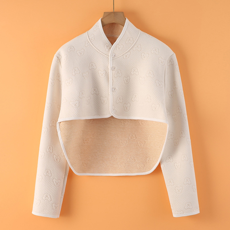 女士晚上睡觉护肩柔软型长袖秋冬产妇坐月子防寒披肩护颈坎肩加