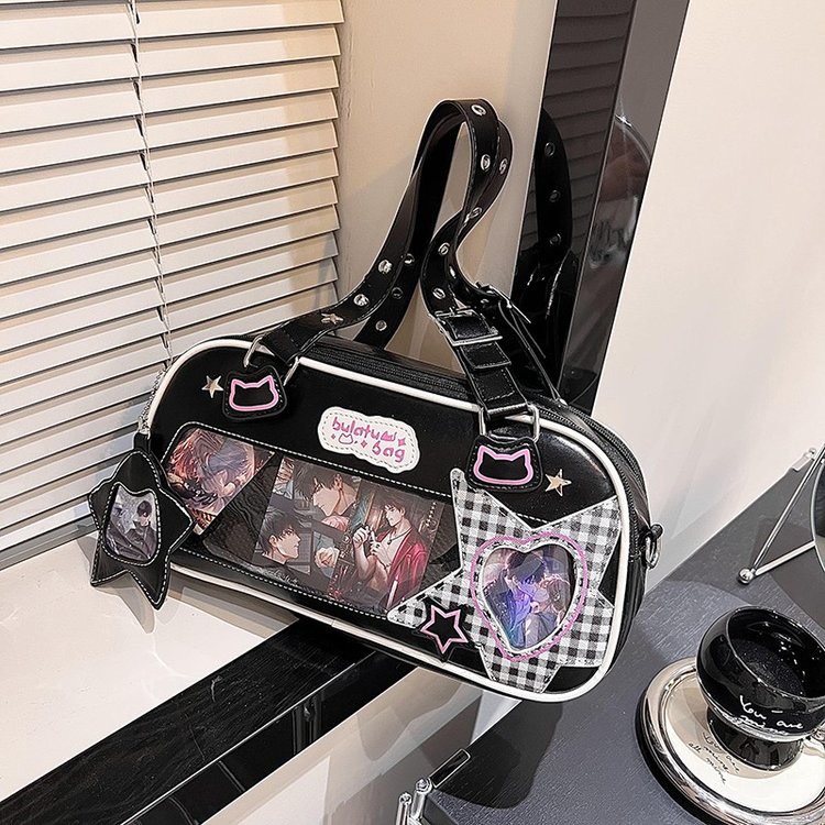 微痛包小食量二次元单肩包外出日常透明小型通勤甜美学院学生小