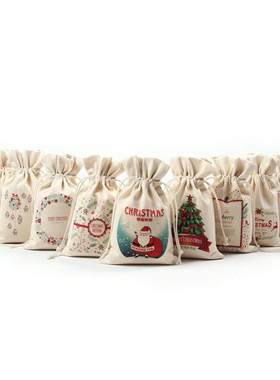 2024 New Year Christmas Candy Bag Santa Claus Drawstring