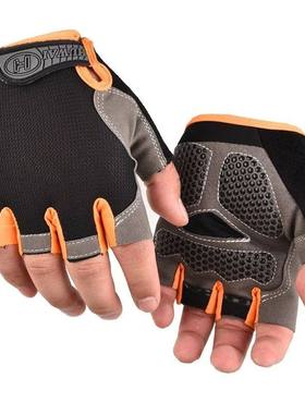 Cycling Gloves Anti Slip Shock Breathable Half Fingerless Gl