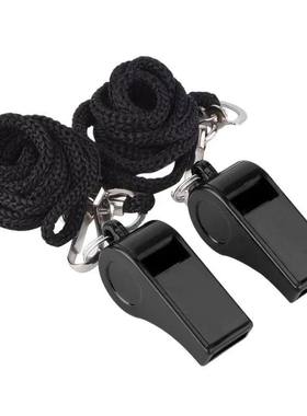 High Quality Black Whistle Referee Game Halter Whistle Outdo
