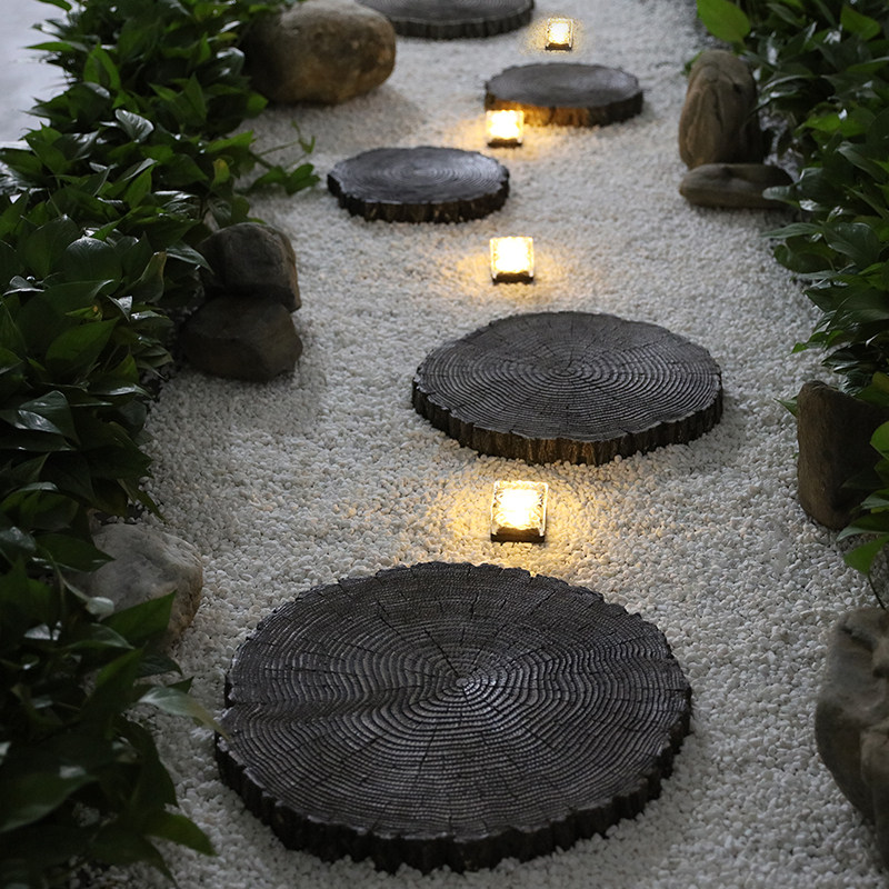 汀户外装饰步石别墅民宿石新庭院花园草坪脚踏小禅意中式景观院子