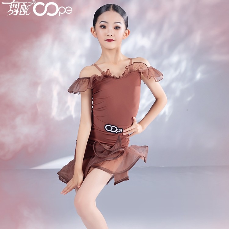 舞配拉丁舞服练习服浪漫花边