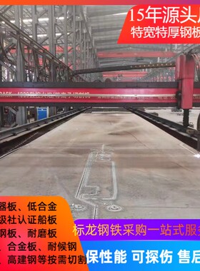 Q345B特厚钢板Q355BZ15 Q345CDE Q355D Q355EC超宽板45钢下料
