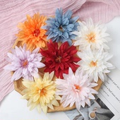 仿真蟹爪菊花 饰 婚庆婚礼花艺装 绢花diy手工头饰发饰材料 家居