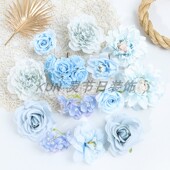 仿真簪花花朵材料包 绢花diy手工古风发饰头花配件汉服花婚庆装 饰