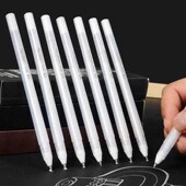 现货速发美术高光白笔多涂鸦生儿童绘画不色笔一套粗大用用笔珠光