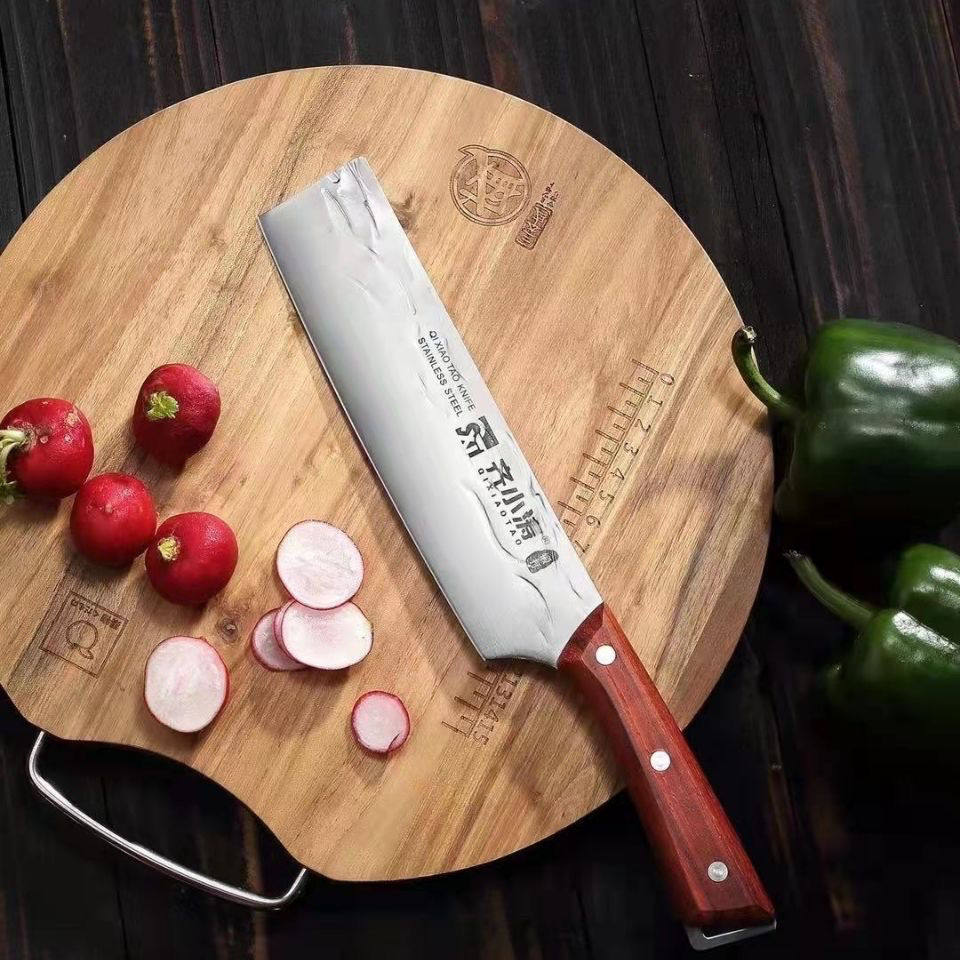 齐小涛财刀烤鸭刀专用阳江酒店厨师专业片皮片肉分割刀切肉刀菜刀