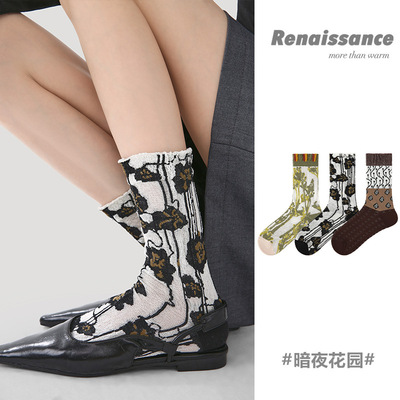 Renaissance春夏薄款女袜中筒袜