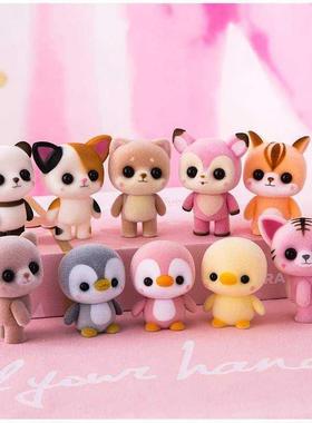 lovely animals, flocking toys, ornamen, table tops, cartoo