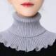 Neck Knit Warm False Women Detachable Scarf Turtleneck