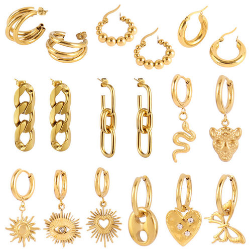 316L Stainless Steel Earrings for Women Snake Leopard Animal