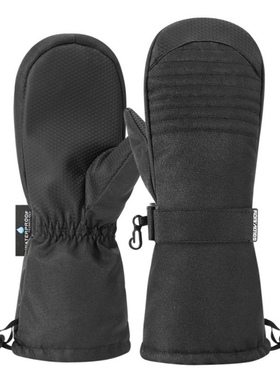 1 Pair Ski Gloves Thermal Mittens For Snowmobile Windproof