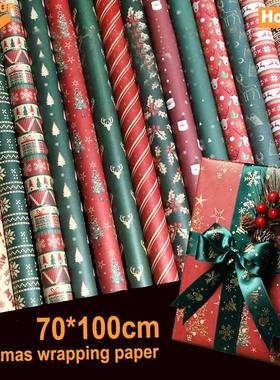 70*100cm Christmas wrapping paper Gift packing paper wrapper