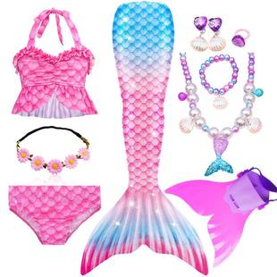 Girls Kids Mermaid Tail Bikini Set Swimsuit Swimming Costume
