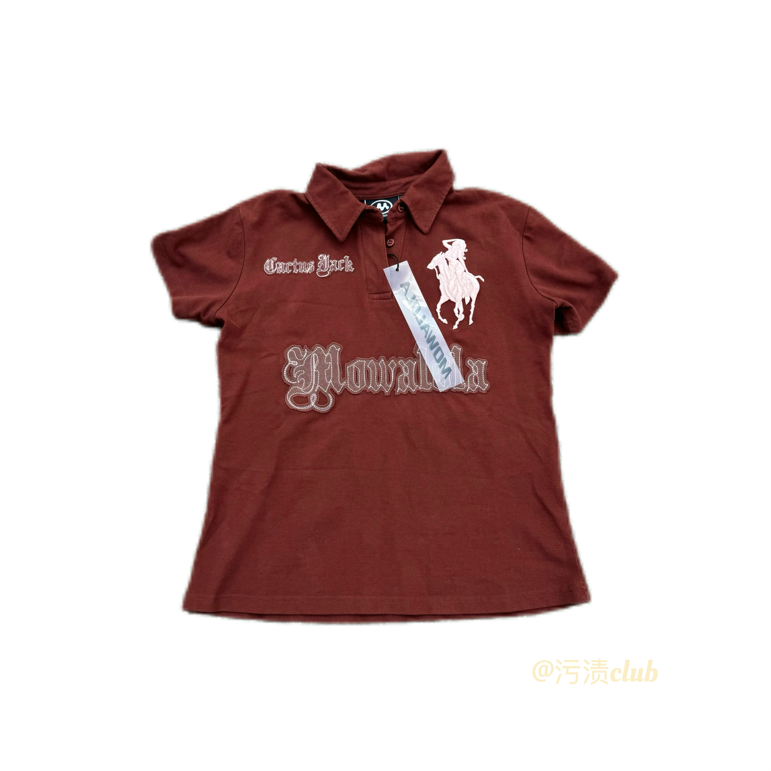 thumbnail for Mowalola collaboration travis scott opium Houston Warhorse embroidered beaded polo shirt