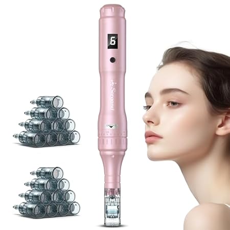 Professional Cordless Microneedling Pen with 20 Replaceme