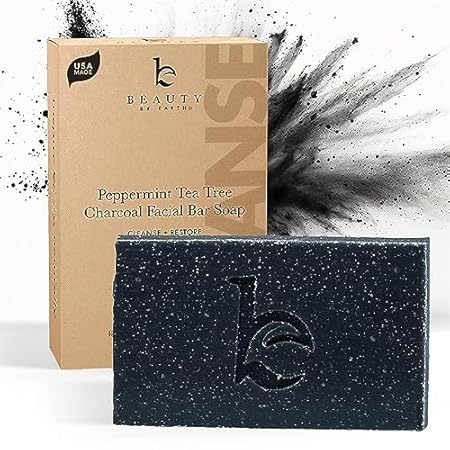 Beauty by Earth Charcoal Face Wash Bar Soap - Peppermint