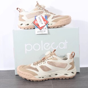 polecat瑞典臭鼬春单网纽扣户外旅游徒步越野休闲运动溯溪鞋男女