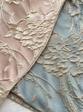新中式金丝彼岸花汉服面料