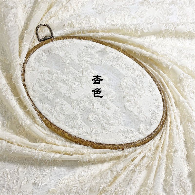 爆款复合丝小菊花提花布料毛绒雪纺剪花夏天古风汉服旗袍马面裙