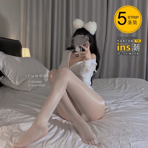 ifun：性感油亮丝袜女油光马油黑丝白丝珠光亮金丝连体连裤肉丝女