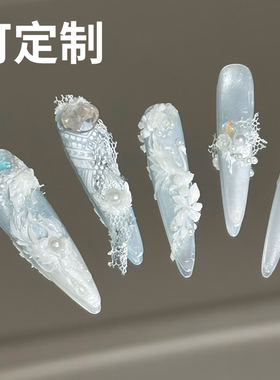 美甲定制手工原创钻石随便贴