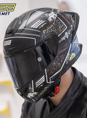 GSB摩托车头盔361GT全覆式男女款大尾翼个性酷头盔机车骑士全盔