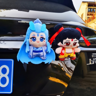 哪吒车尾摆件汽车尾部挂件车载玩偶公仔车外电动车装饰品2025新款