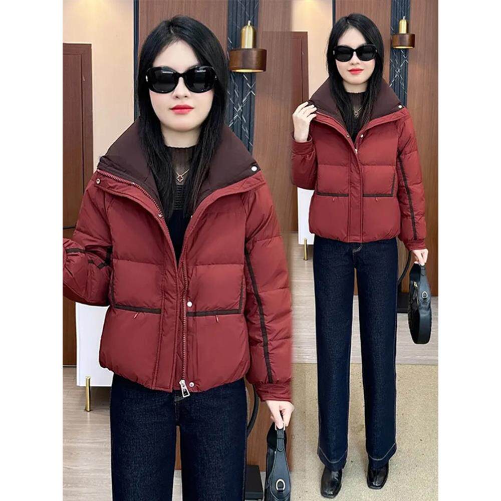 MONLOUVE羽绒袄外套2025年新款时尚女装小个子短款衣洋气显瘦冬装