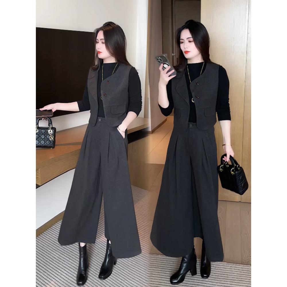 MONLOUVE女装时尚套装春秋2025新款今年流行洋气质减龄休闲秋装阔